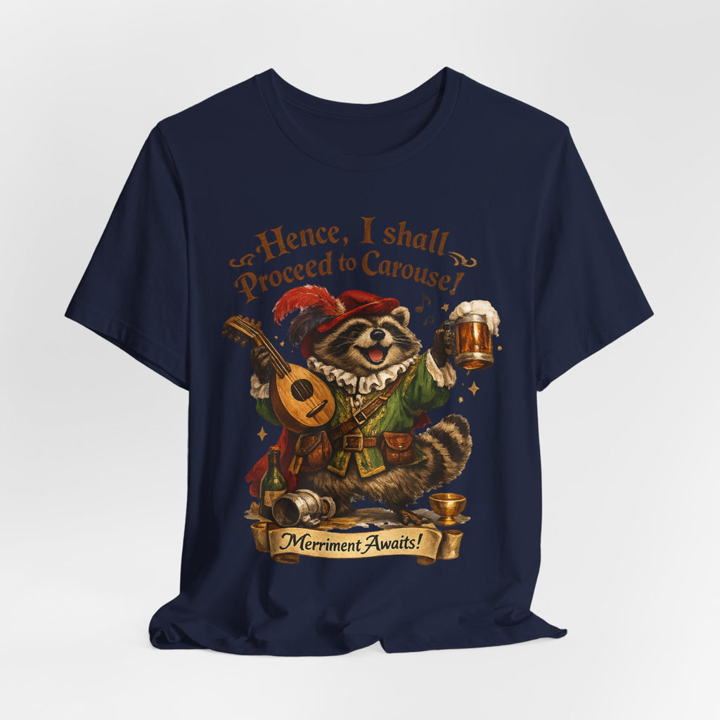 Raccoon Bard T-Shirt in Brown - raccoon bard tavern charisma graphic tee, Barely Outdoorsy