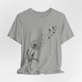 Dandelion Birds Wish Tee in Heather Prism Lilac - cottagecore dandelion birds wish shirt, Barely Outdoorsy Bella Canvas