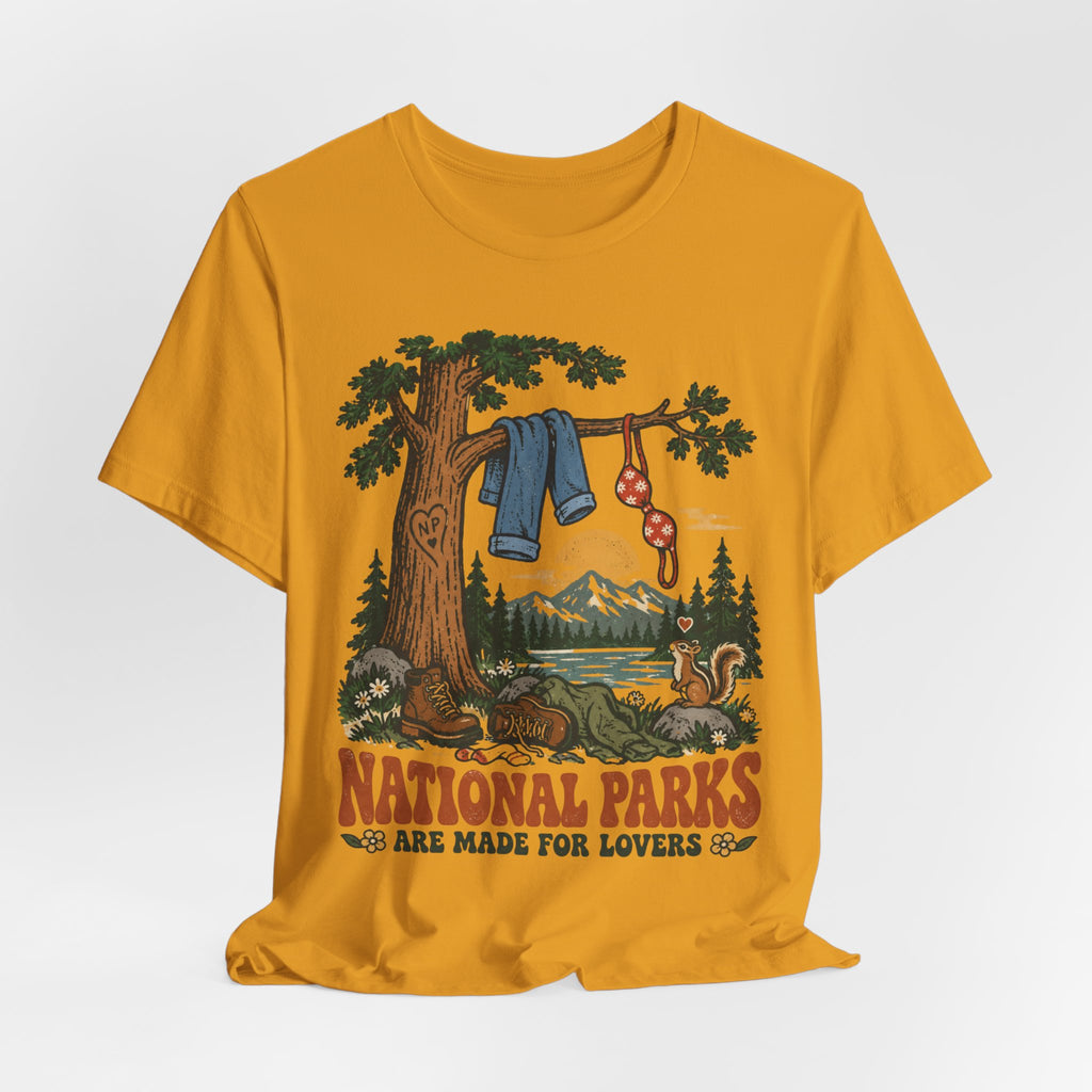 National Parks Are Made For Lovers T-Shirt in Heather Prism Lilac - funny couples national park graphic tee, Barely Outdoorsy