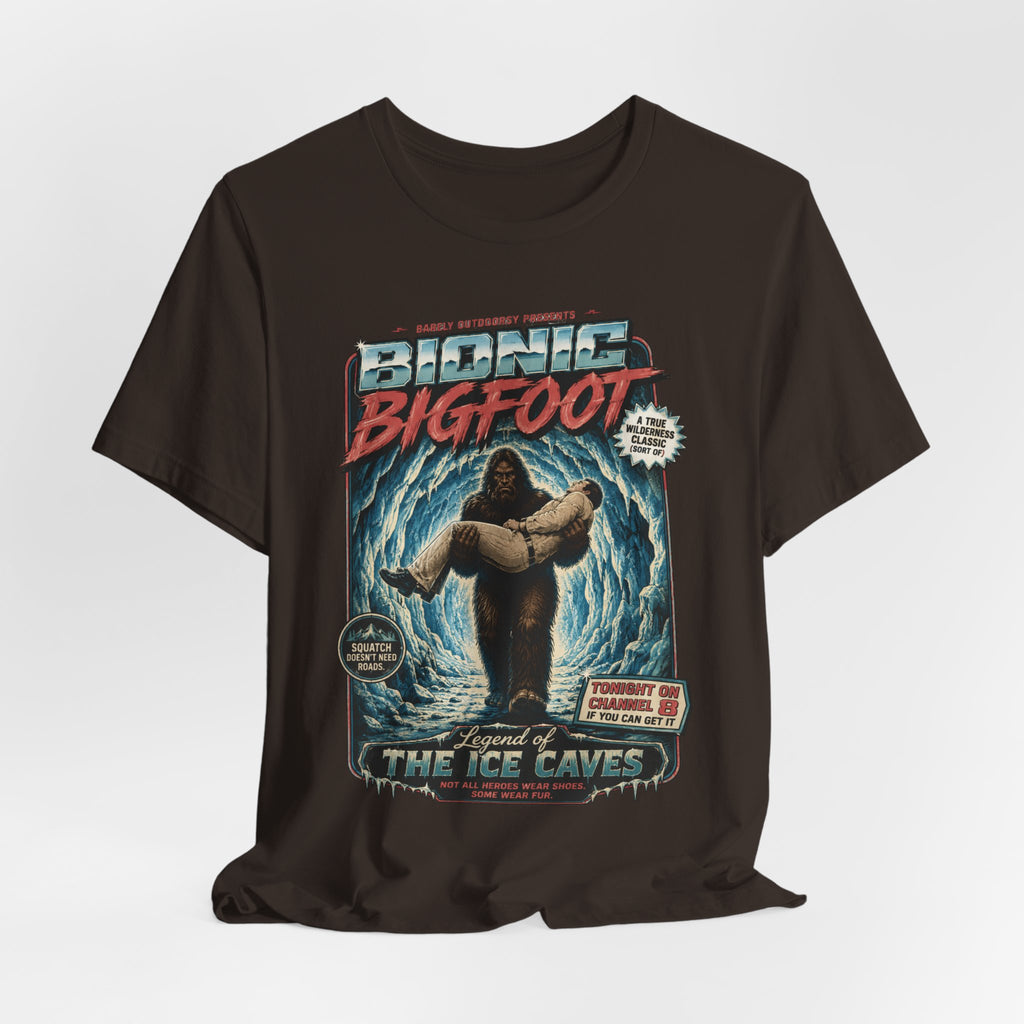 Bionic Bigfoot Legend of the Ice Caves Retro T-Shirt