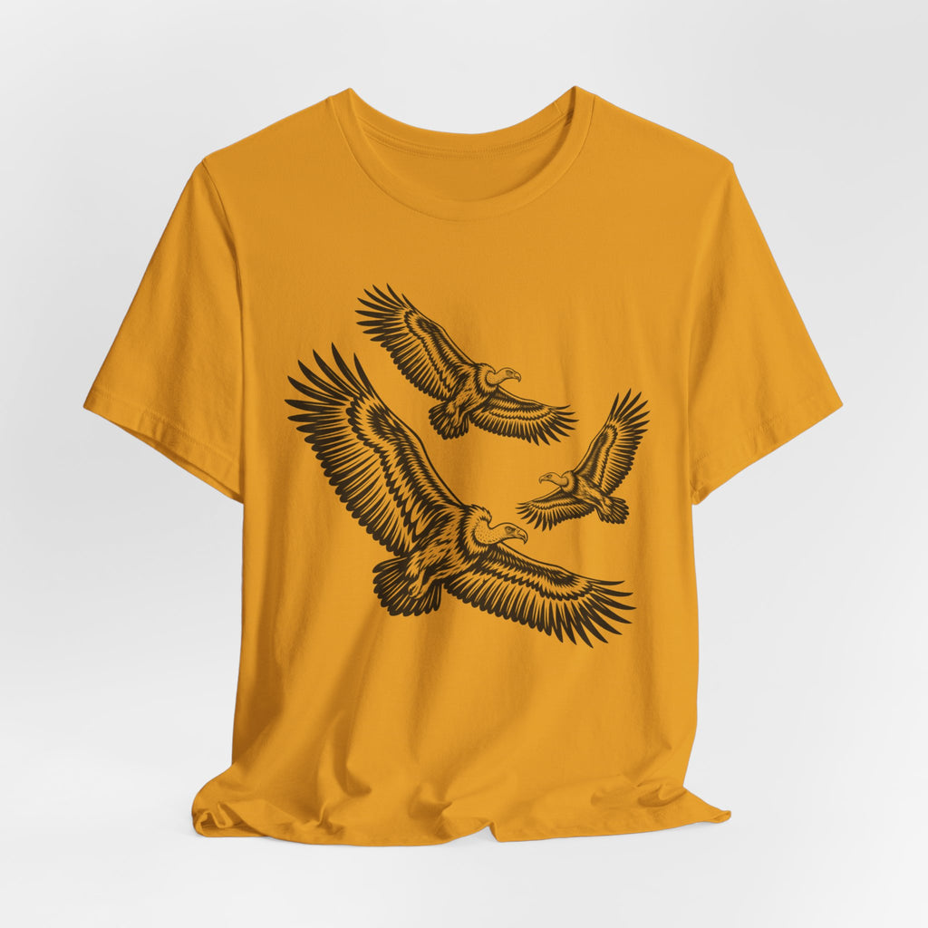 Vultures in Flight T-Shirt in Athletic Heather - vintage naturalist vultures flight graphic tee, Barely Outdoorsy Bella Canvas 3001