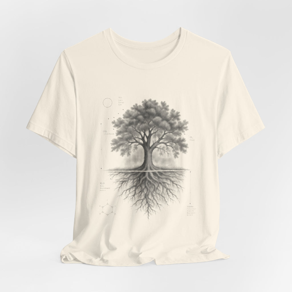 Tree of Life Photosynthesis Diagram Tee in Ash - vintage photosynthesis diagram tree shirt, Barely Outdoorsy