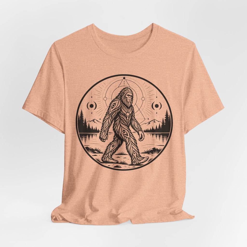 Celestial Bigfoot Tee in White - boho Bigfoot celestial moon shirt, Barely Outdoorsy