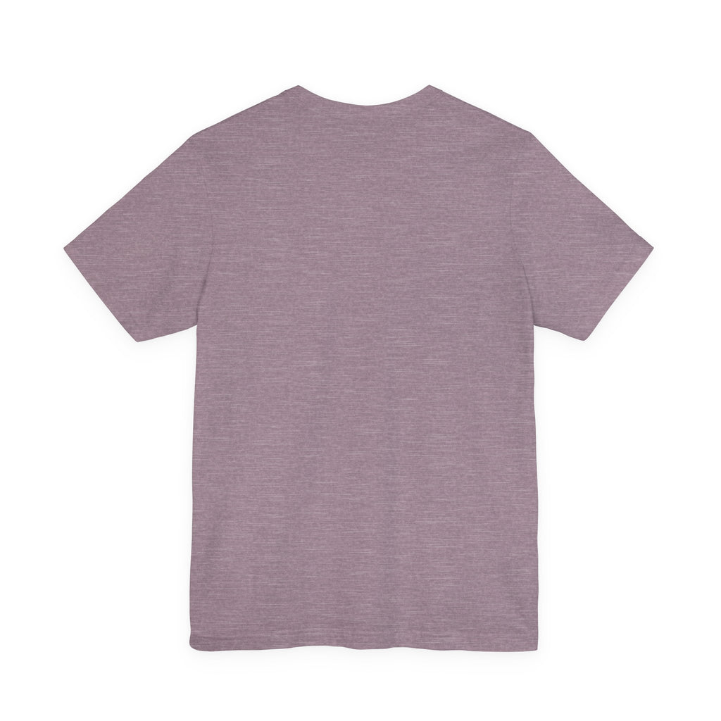 Terrible Time to Be Literate Camping Raccoon Tee flat lay Heather Purple - unisex raccoon camping humor graphic tee, Barely Outdoorsy Bella Canvas 3001