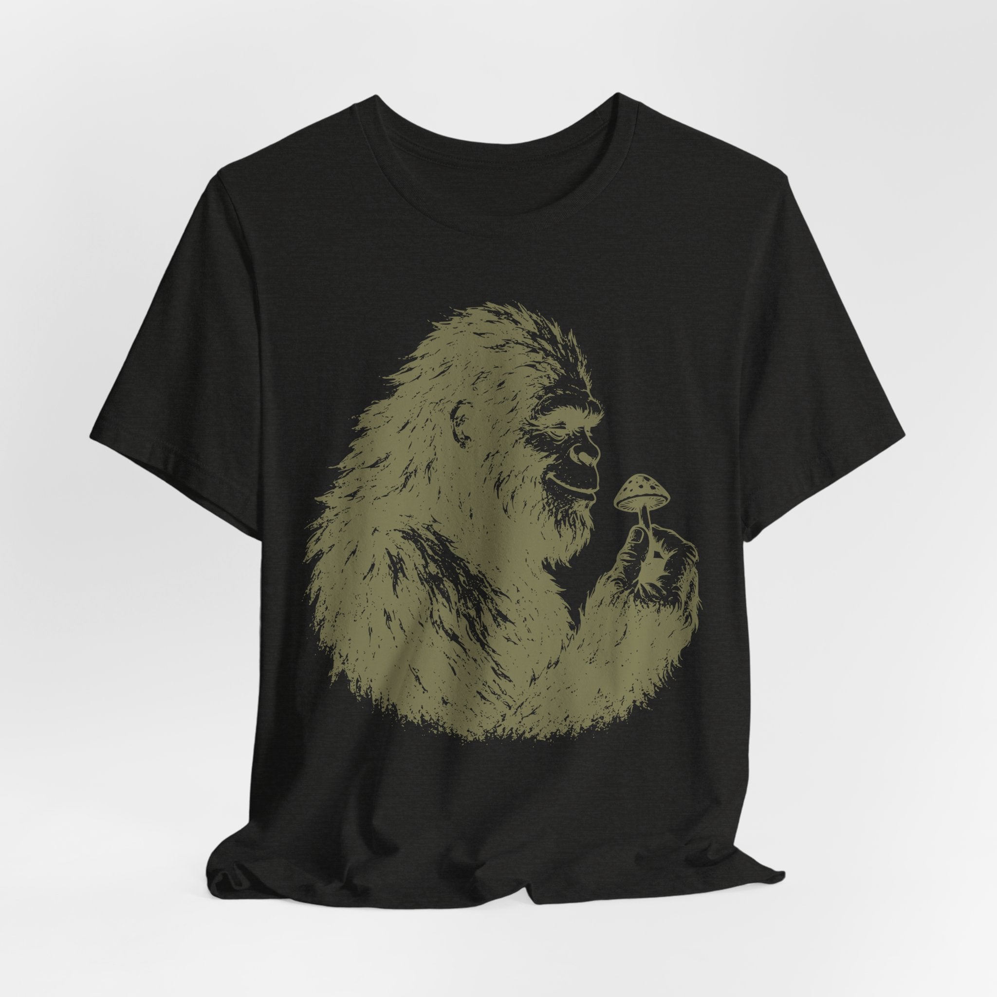 Bigfoot mushroom t-shirt unisex Bella Canvas barely outdoorsy