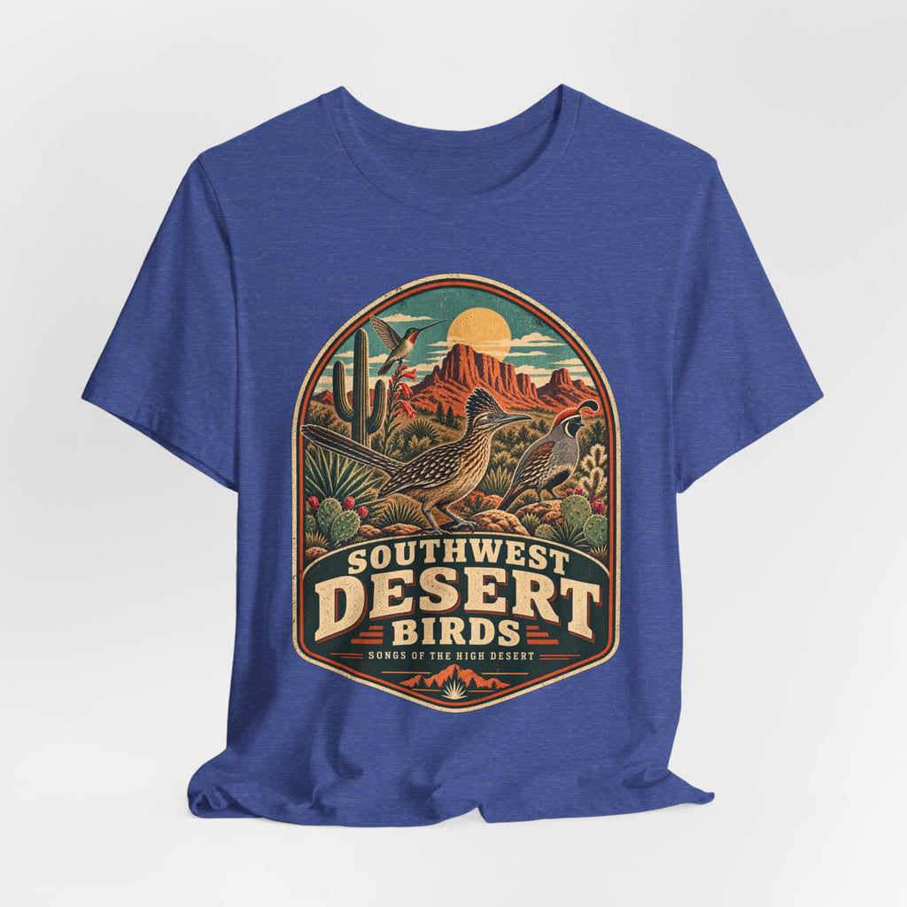 Southwest Desert Birds T-Shirt in Mauve - Southwest desert birds wildlife tee, Barely Outdoorsy