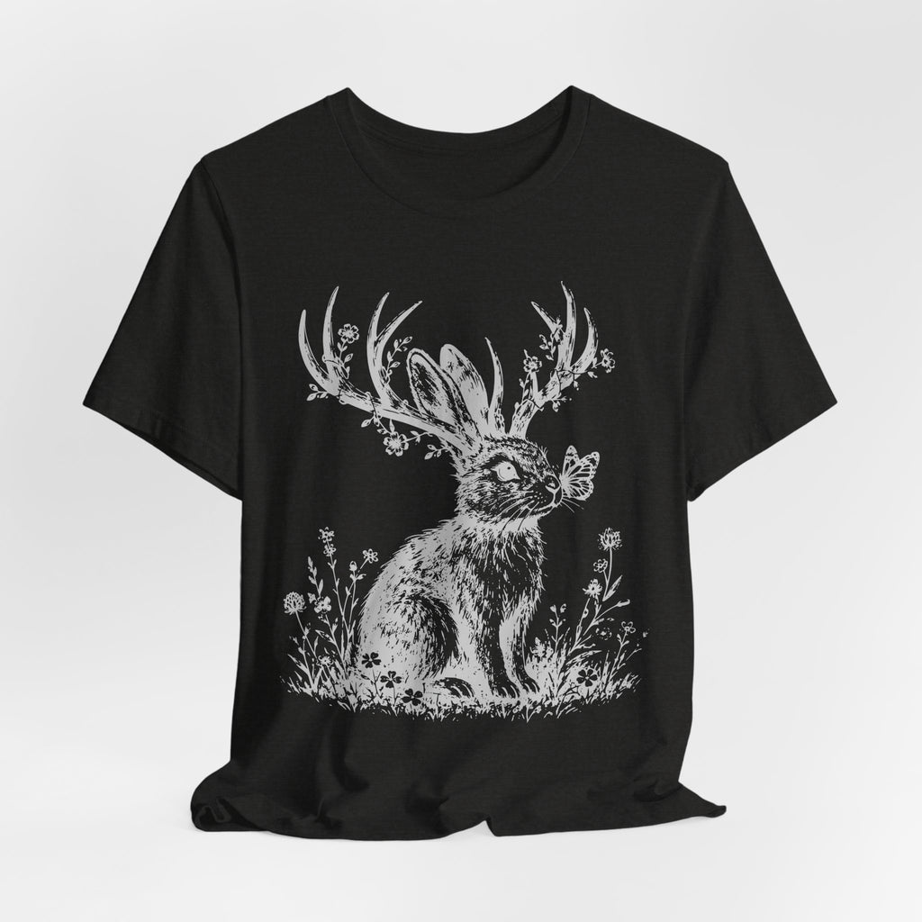 Jackalope wildflower tee flat lay unisex Bella Canvas 3001