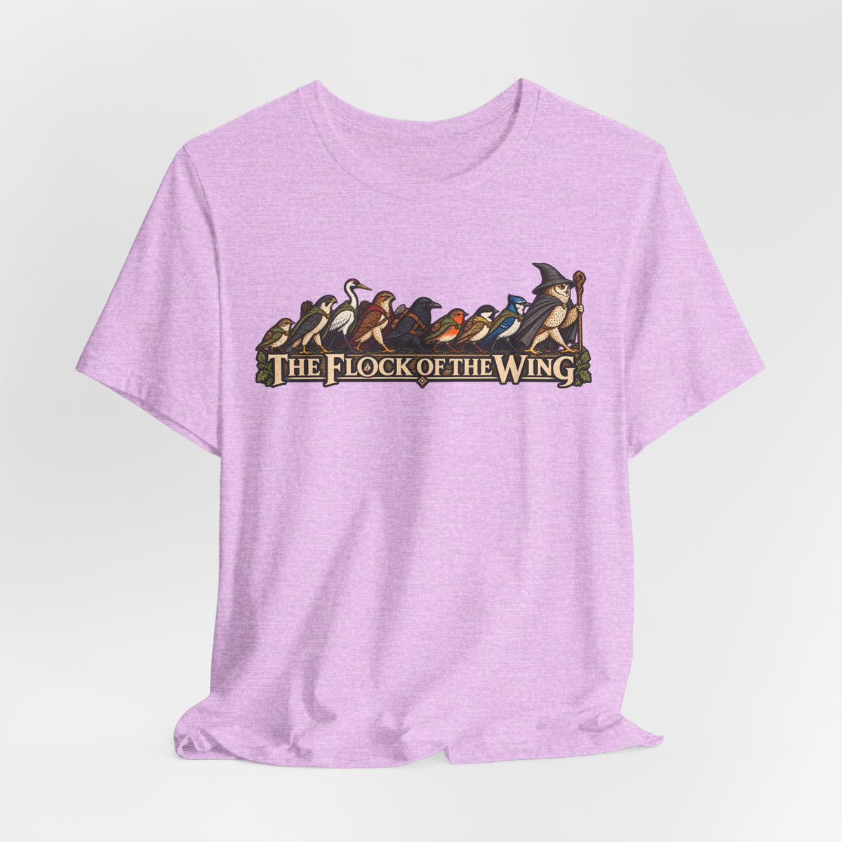 The Flock of the Wing Tee in Navy - starling flock murmuration shirt, Barely Outdoorsy Bella Canvas 3001