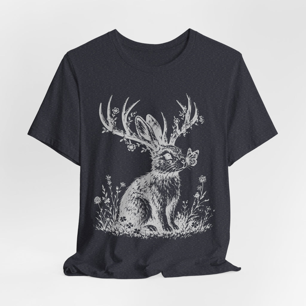 Jackalope wildflower t-shirt vintage illustration graphic tee BarelyOutdoorsy