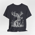 Jackalope wildflower t-shirt vintage illustration graphic tee BarelyOutdoorsy