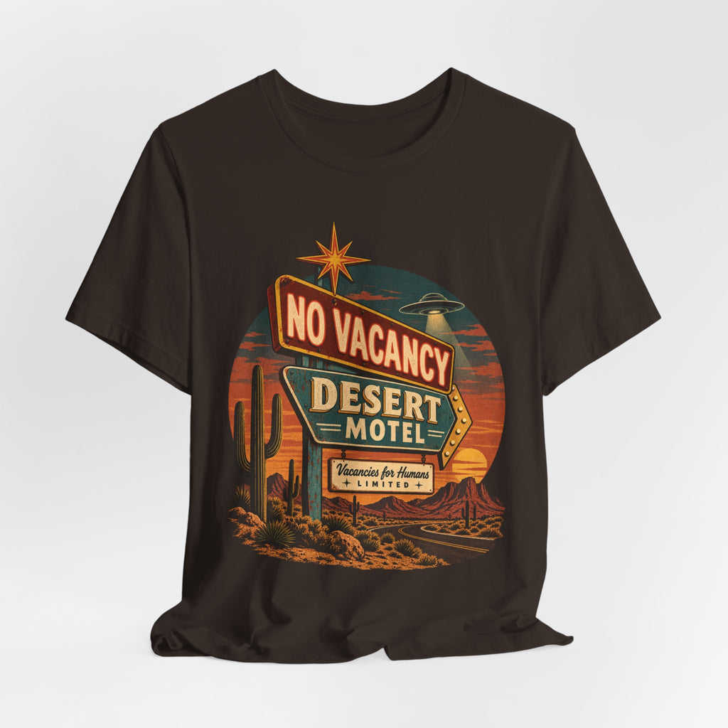 Desert Motel No Vacancy UFO T-Shirt in Navy - retro desert motel UFO graphic tee, Barely Outdoorsy