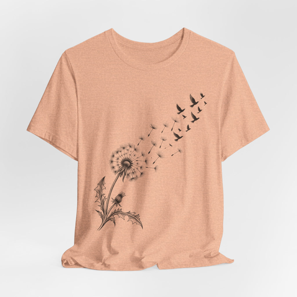 Dandelion Birds Wish Tee in White - dandelion birds wish cottagecore shirt, Barely Outdoorsy