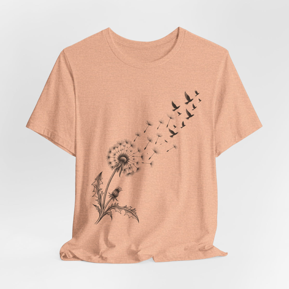 Dandelion Birds Wish Tee in White - dandelion birds wish cottagecore shirt, Barely Outdoorsy