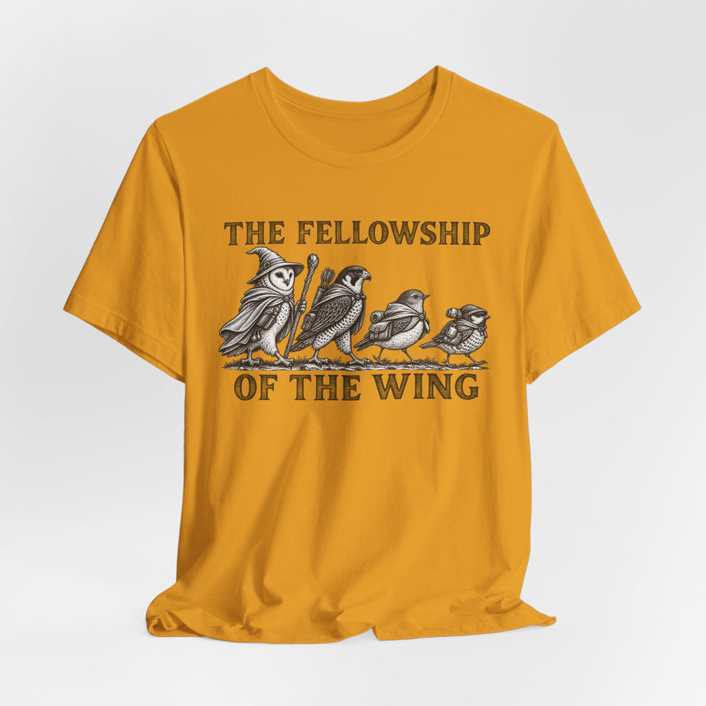 The Fellowship of the Wing Tee in Heather Prism Lilac - starling flock murmuration shirt, Barely Outdoorsy Bella Canvas 3001