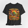 Respect Your Mother Protect Our Planet Tee flat lay Dark Grey Heather - unisex crew neck Mother Earth graphic tee, Barely Outdoorsy