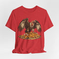 Roadside Fries Vulture T-Shirt in Sage - funny vulture roadside fries scavenger humor graphic tee, Barely Outdoorsy