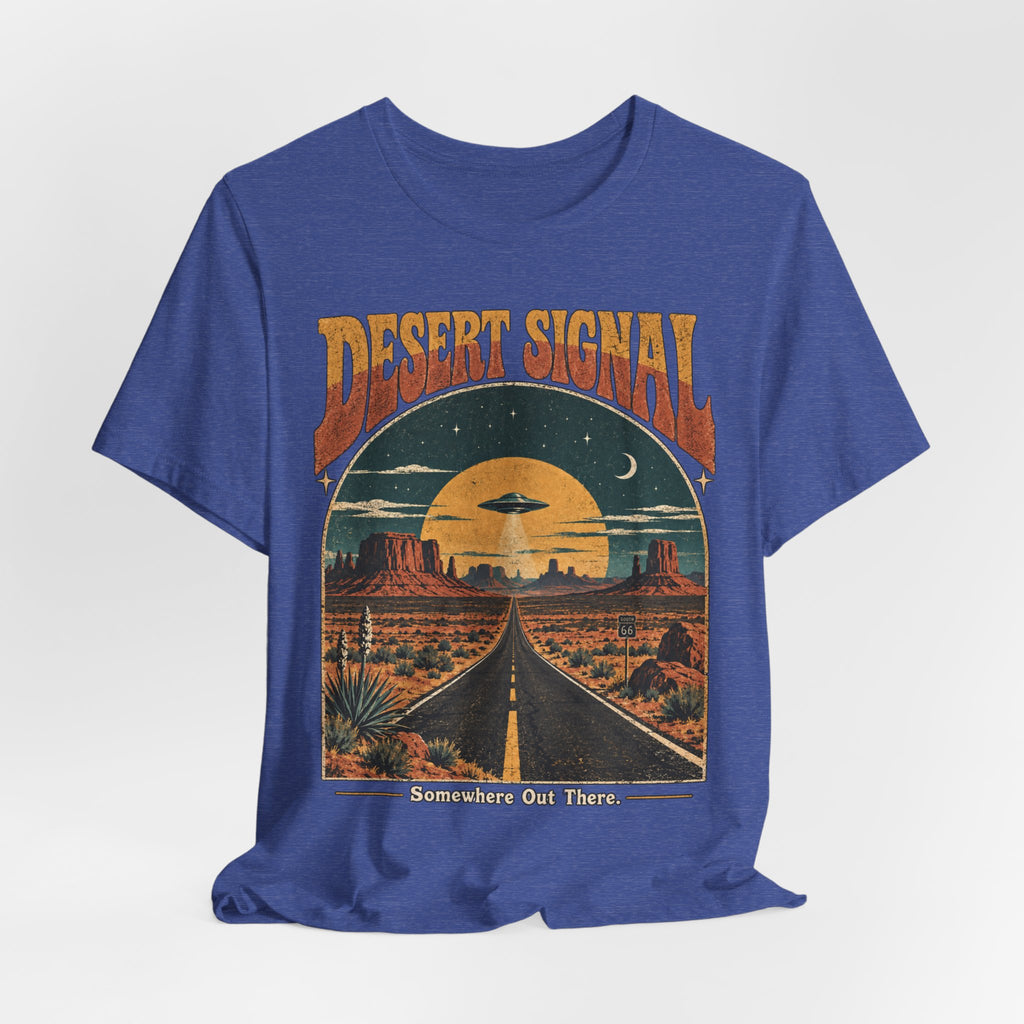 Desert Signal UFO Highway T-Shirt in Brown - retro desert UFO road trip graphic tee, Barely Outdoorsy