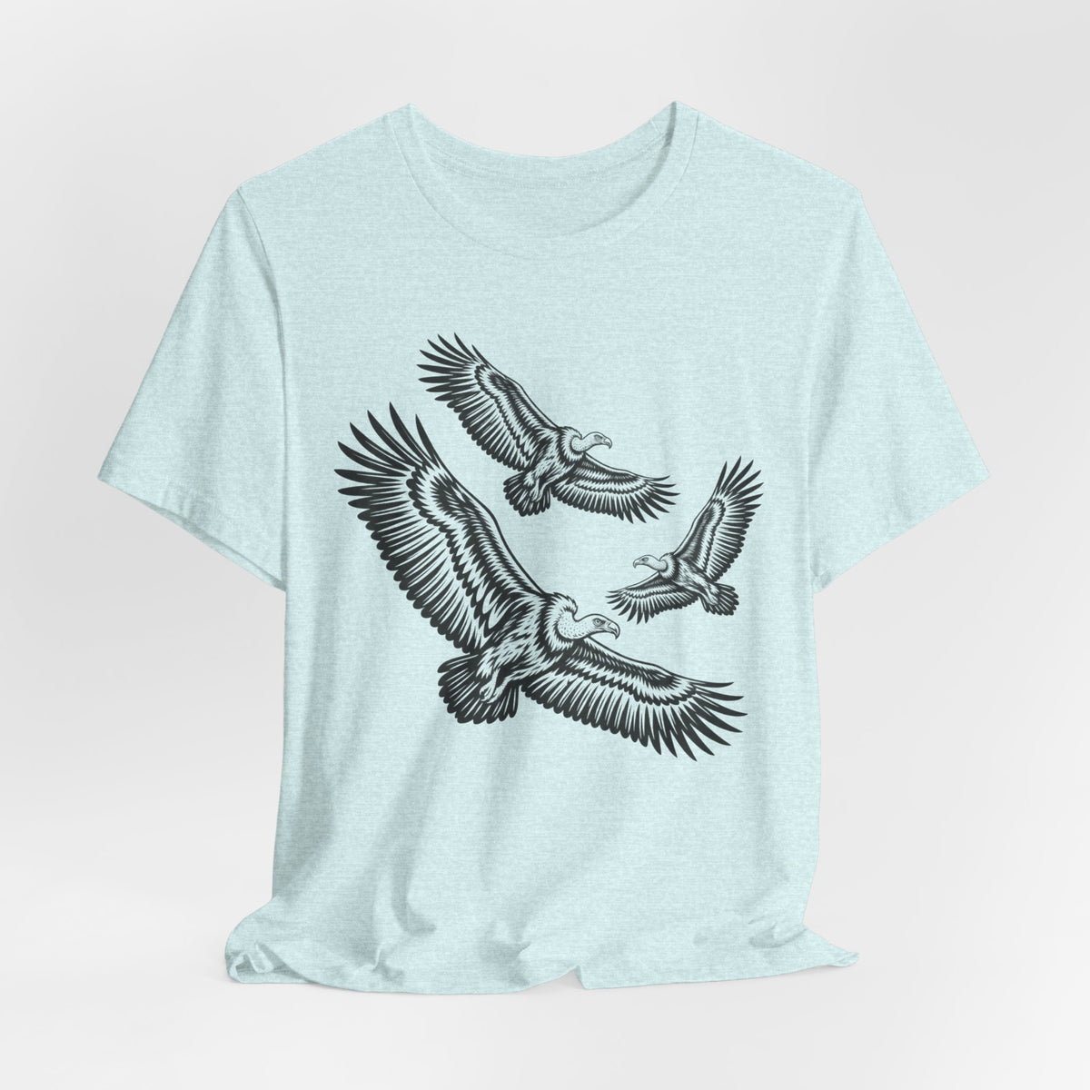 Vultures in Flight Tee in White - vintage vultures in flight silhouette shirt, Barely Outdoorsy
