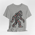 Northwest Tribal Bigfoot T-Shirt in Heather Prism Lilac - Pacific Northwest formline Bigfoot graphic tee, Barely Outdoorsy