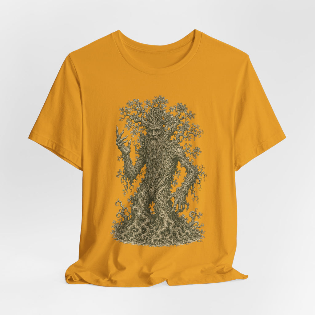 Ancient Treant Tee in Heather Peach - vintage forest guardian treant nature shirt, Barely Outdoorsy Bella Canvas
