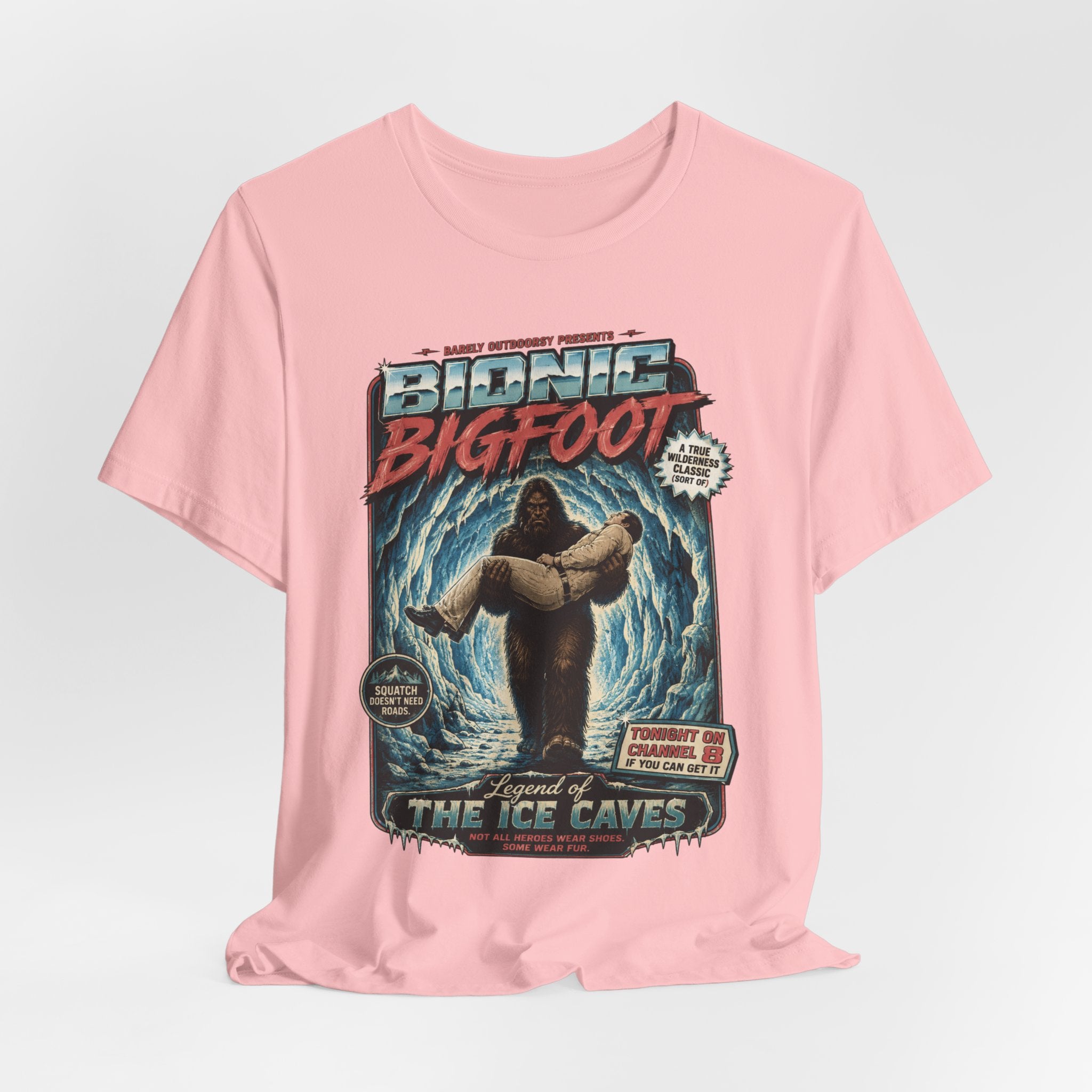 Bionic Bigfoot Legend of the Ice Caves Retro T-Shirt