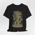 Ancient Treant T-Shirt in Black - intricate green engraving forest guardian graphic tee, Barely Outdoorsy Bella Canvas 3001