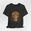 Desert Coyote Southwest T-Shirt in Heather Stone - Southwest desert coyote wildlife graphic tee, Barely Outdoorsy