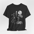 Vampire Night Hiker Tee in Heather Raspberry - funny vampire hiker Halloween shirt, Barely Outdoorsy