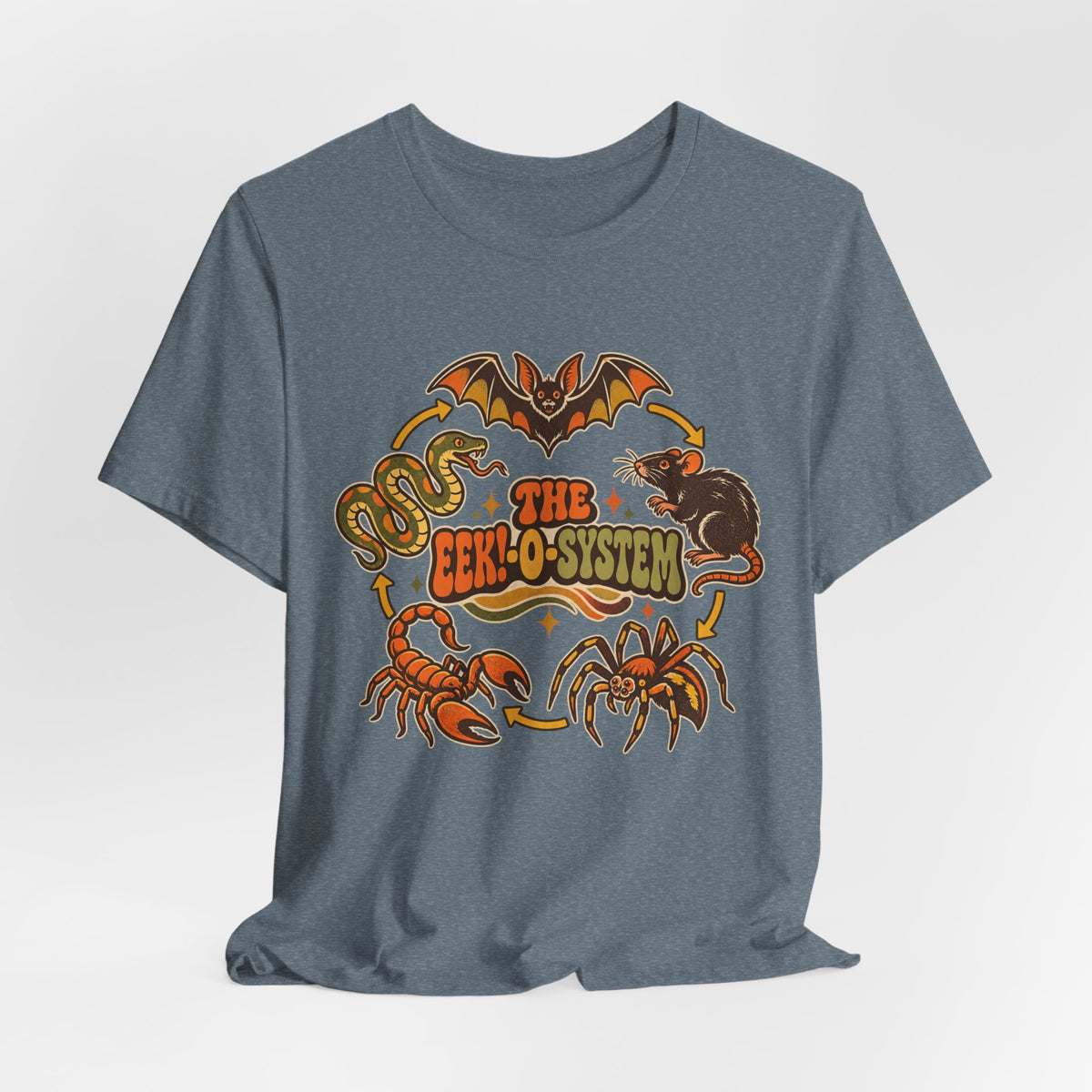 The Eek-O-System Creepy Critters Tee in Forest - funny creepy critters ecosystem shirt, Barely Outdoorsy