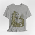 Into the Forest I Go Tee in Mauve - forest hiking nature quote shirt, Barely Outdoorsy Bella Canvas
