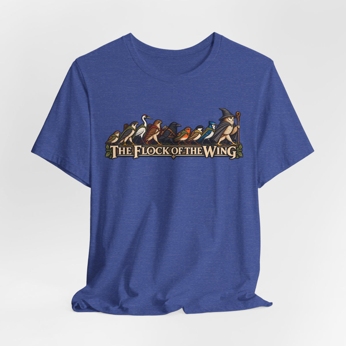 The Flock of the Wing T-Shirt in Heather Peach - murmuration starling silhouette graphic tee, Barely Outdoorsy