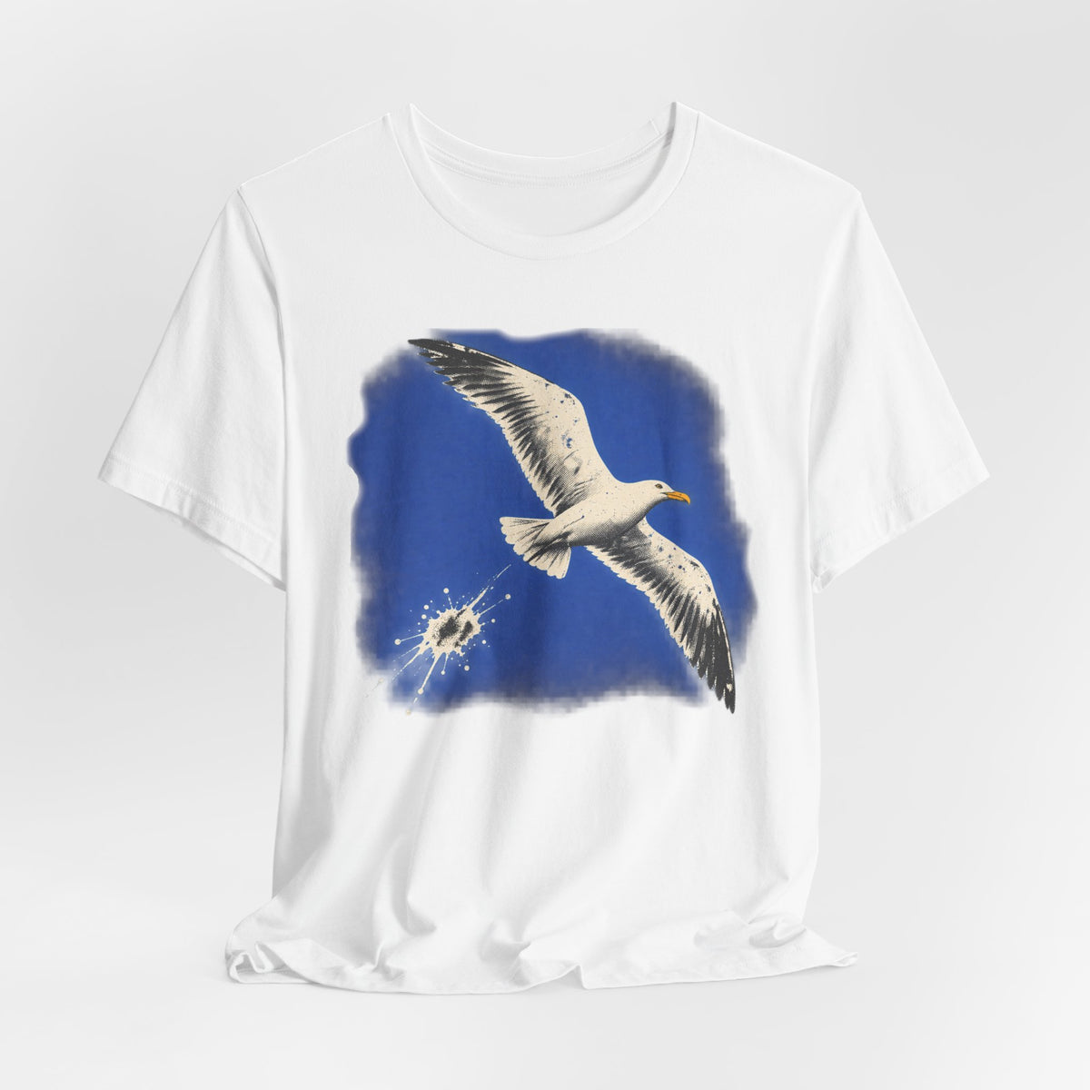Seagull Direct Hit T-Shirt in Natural - funny coastal seagull direct hit bird humor graphic tee, Barely Outdoorsy