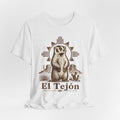 El Tejón Badger T-Shirt in Black Heather - vintage Southwest wildlife etching graphic tee, Barely Outdoorsy Bella Canvas