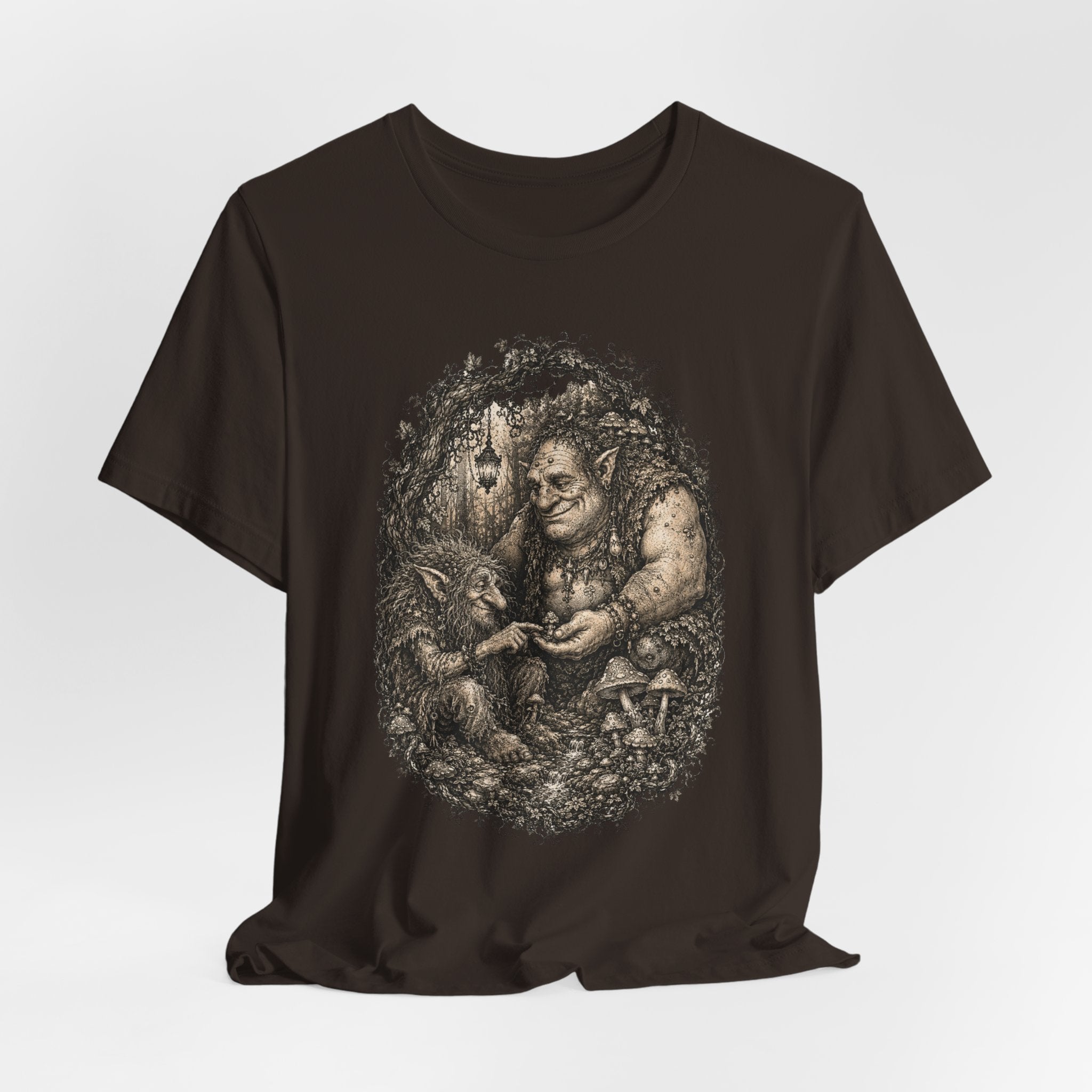 Forest Trolls T-Shirt in Mauve - goblincore troll mushroom graphic tee, Barely Outdoorsy