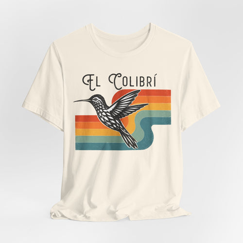 El Colibrí Hummingbird T-Shirt unisex graphic tee by Barely Outdoorsy, Bella Canvas 3001