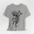 Kokopelli Zia Sun T-Shirt in Pink - Southwest art unisex graphic tee by Barely Outdoorsy