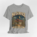 No Service Exactly the Point T-Shirt in Maroon - funny off-grid hiking graphic tee, Barely Outdoorsy Bella Canvas