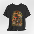 Mushroom Goblin Botanical Forager T-Shirt in Dark Grey Heather - goblincore botanical mushroom goblin graphic tee, Barely Outdoorsy Bella Canvas 3001