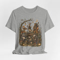 Woodland Band Moonlight Concert T-Shirt in Heather True Royal - goblincore forest band moonlit graphic tee, Barely Outdoorsy Bella Canvas
