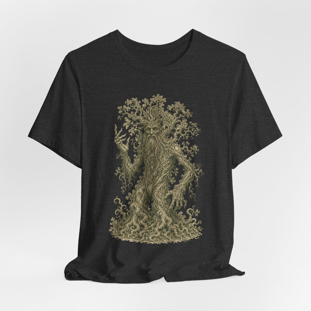 Ancient Treant T-Shirt in Brown - engraving style ancient forest guardian graphic tee, Barely Outdoorsy