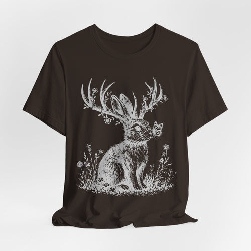 Not All Who Wander Are Lost jackalope shirt barely outdoorsy hiking gift