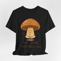 Let That Shiitake Go Tee in Heather Peach - shiitake pun funny nature graphic shirt, Barely Outdoorsy