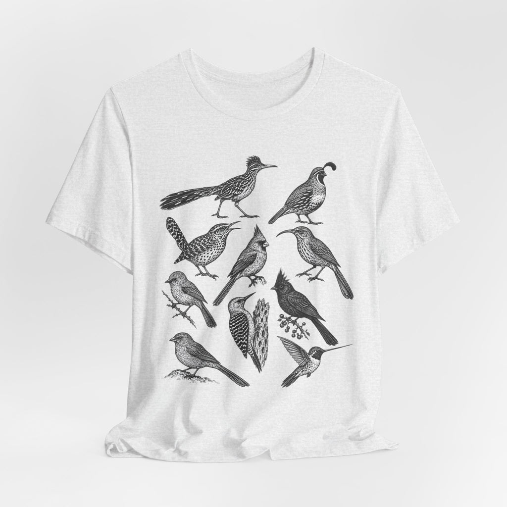 Desert Birds Field Guide T-Shirt in Heather Prism Lilac - vintage desert birds field guide graphic tee, Barely Outdoorsy
