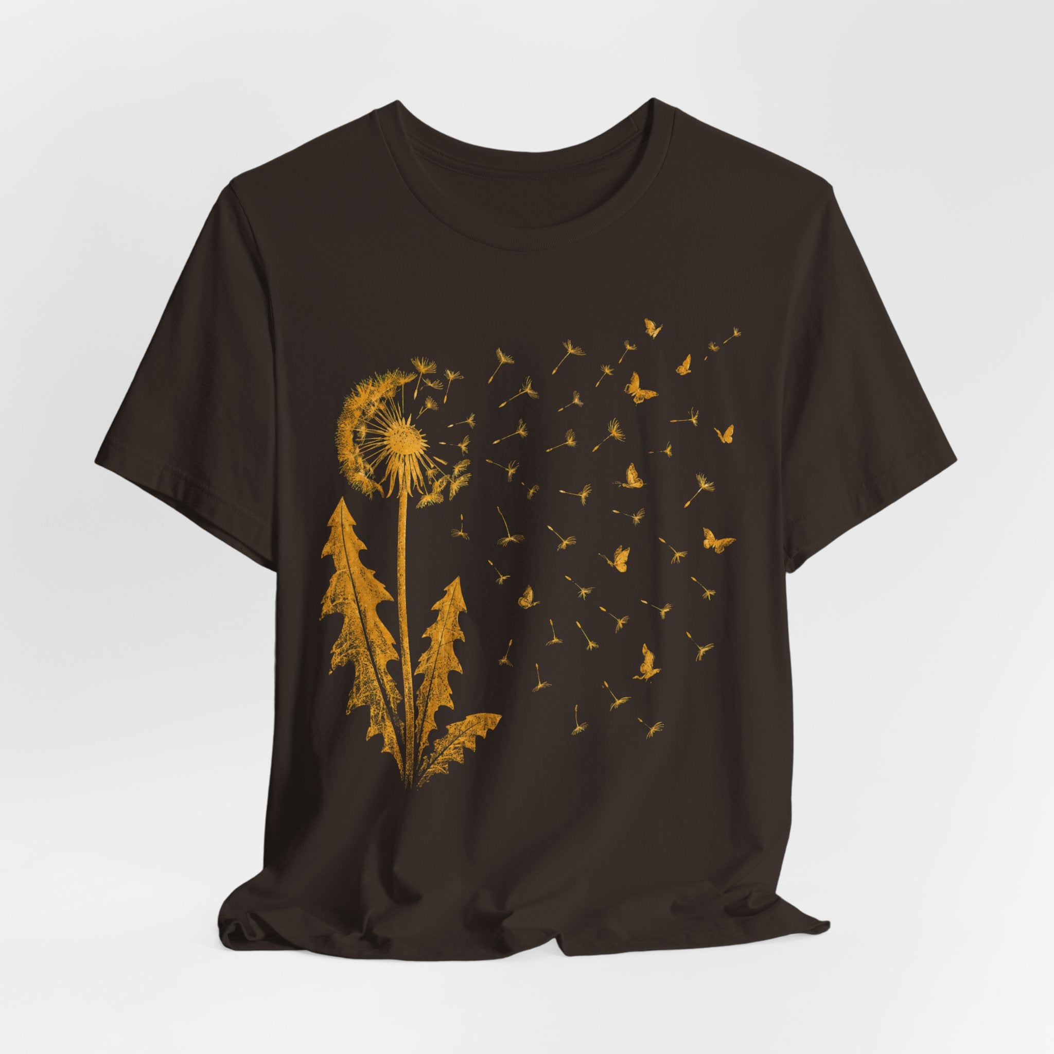 Dandelion Butterflies Wish Tee in Navy - botanical dandelion butterfly wish shirt, Barely Outdoorsy