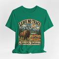 Leave No Trace Especially Stadiums Bison T-Shirt in Kelly - funny bison Leave No Trace stadiums humor graphic tee, Barely Outdoorsy Bella Canvas 3001