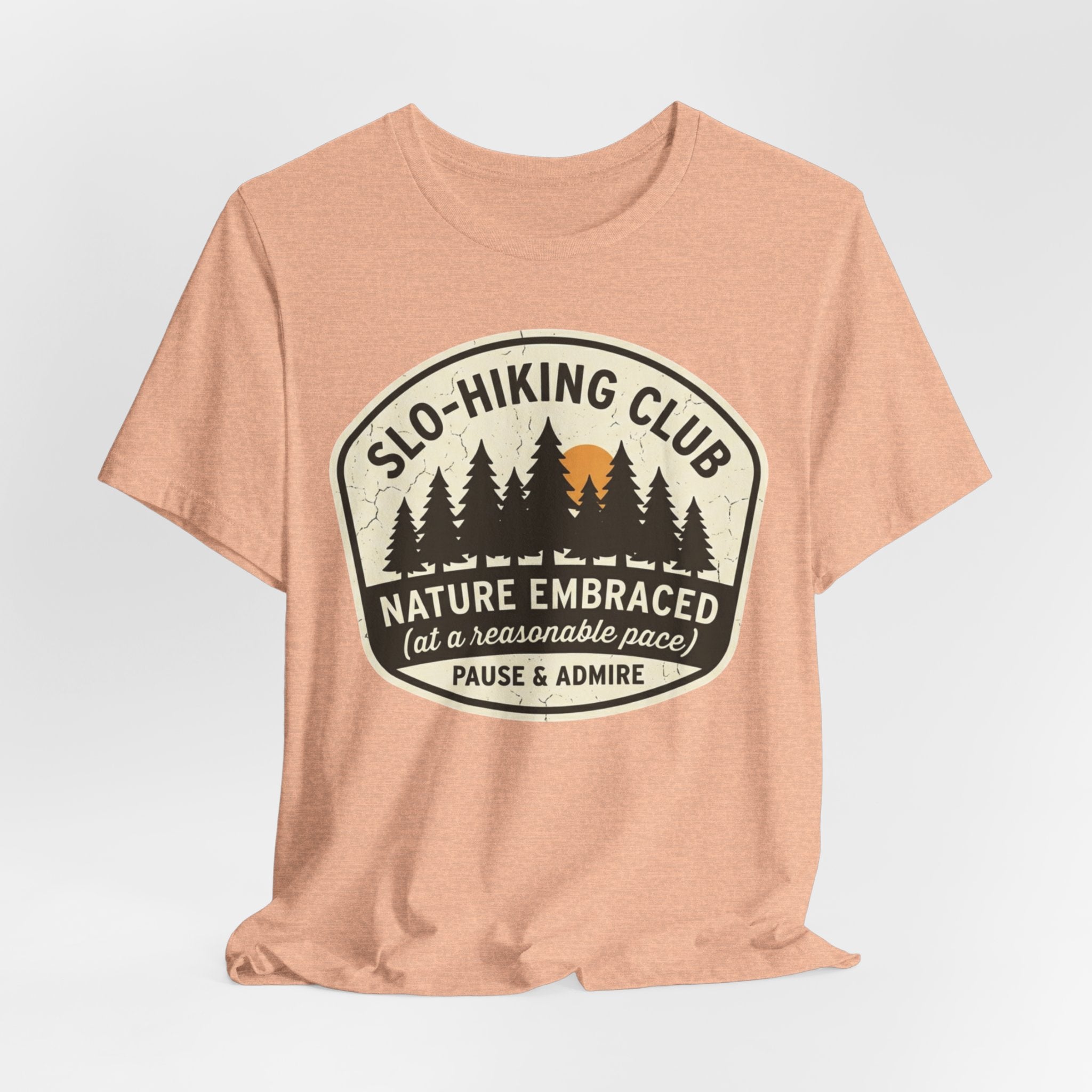Funny slow hiking shirt gift for reluctant hikers BarelyOutdoorsy