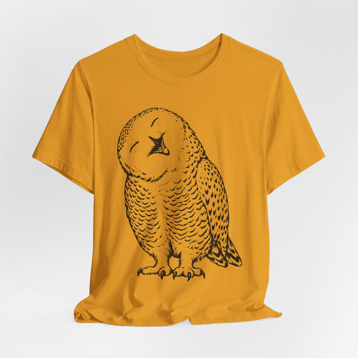 Owl Fine Line Tee in Heather Prism Lilac - fine line owl naturalist shirt, Barely Outdoorsy Bella Canvas 3001