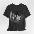 Midnight Trash Crew T-Shirt in Black Heather - funny goblincore raccoon opossum midnight crew graphic tee, Barely Outdoorsy