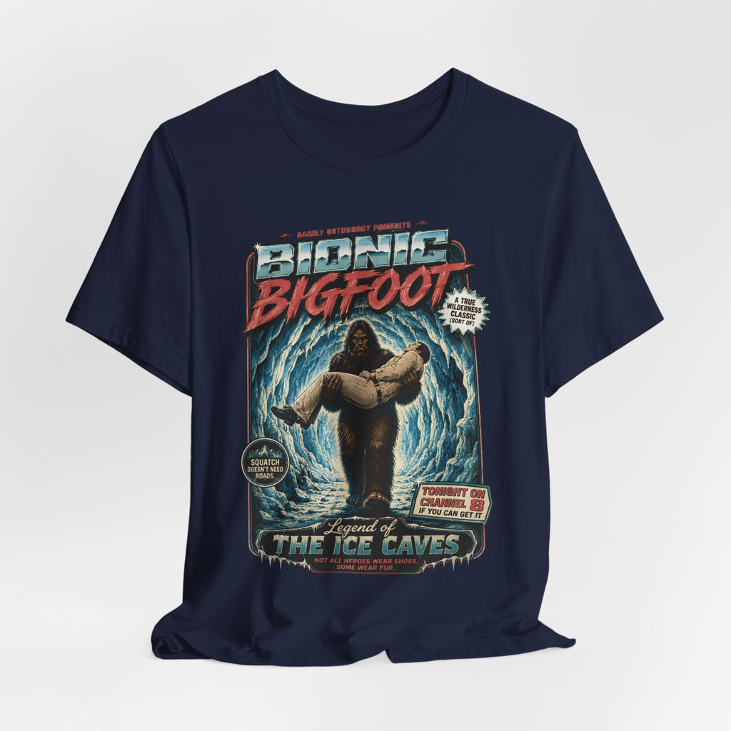 Bionic Bigfoot Legend of the Ice Caves Retro T-Shirt
