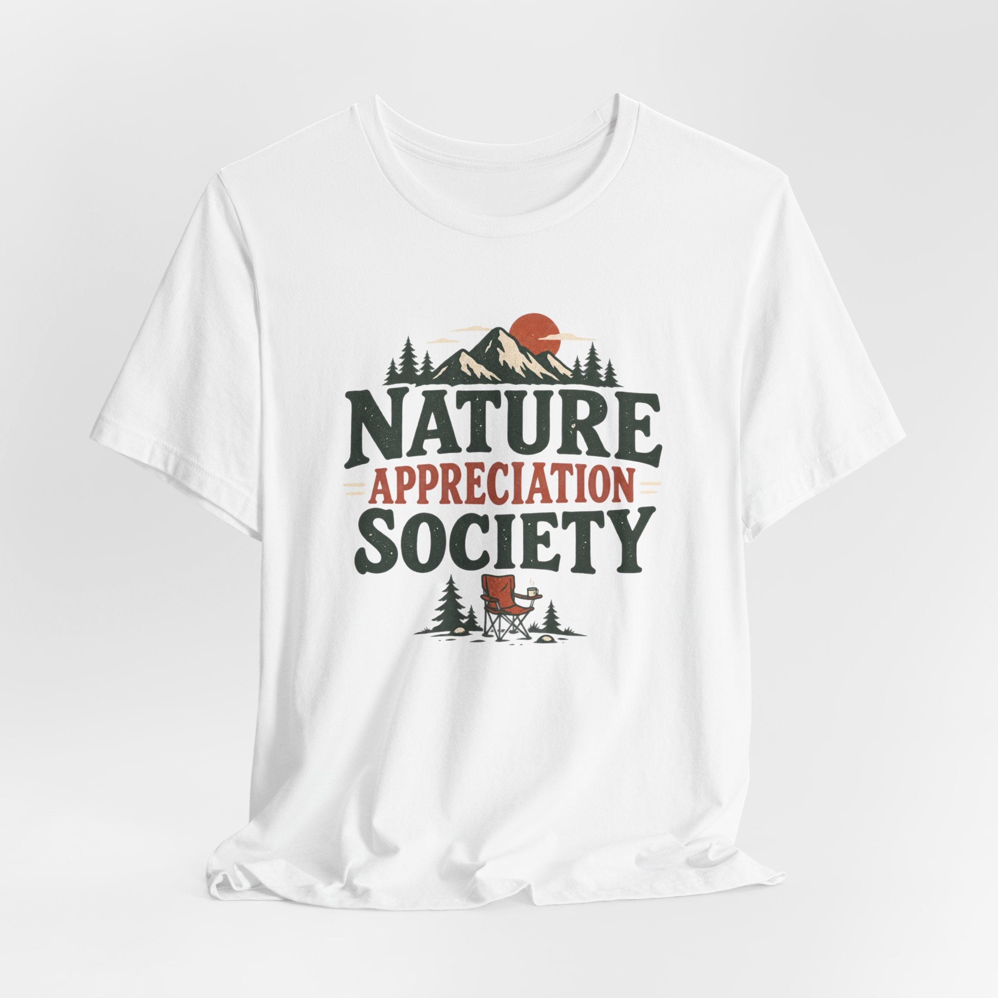Nature Appreciation Society Tee in Mauve - funny retro nature society shirt, Barely Outdoorsy Bella Canvas